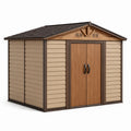 Abri de jardin bois et métal marron 320x240x230 cm