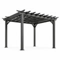 Pergola en aluminium gris 300x300 cm