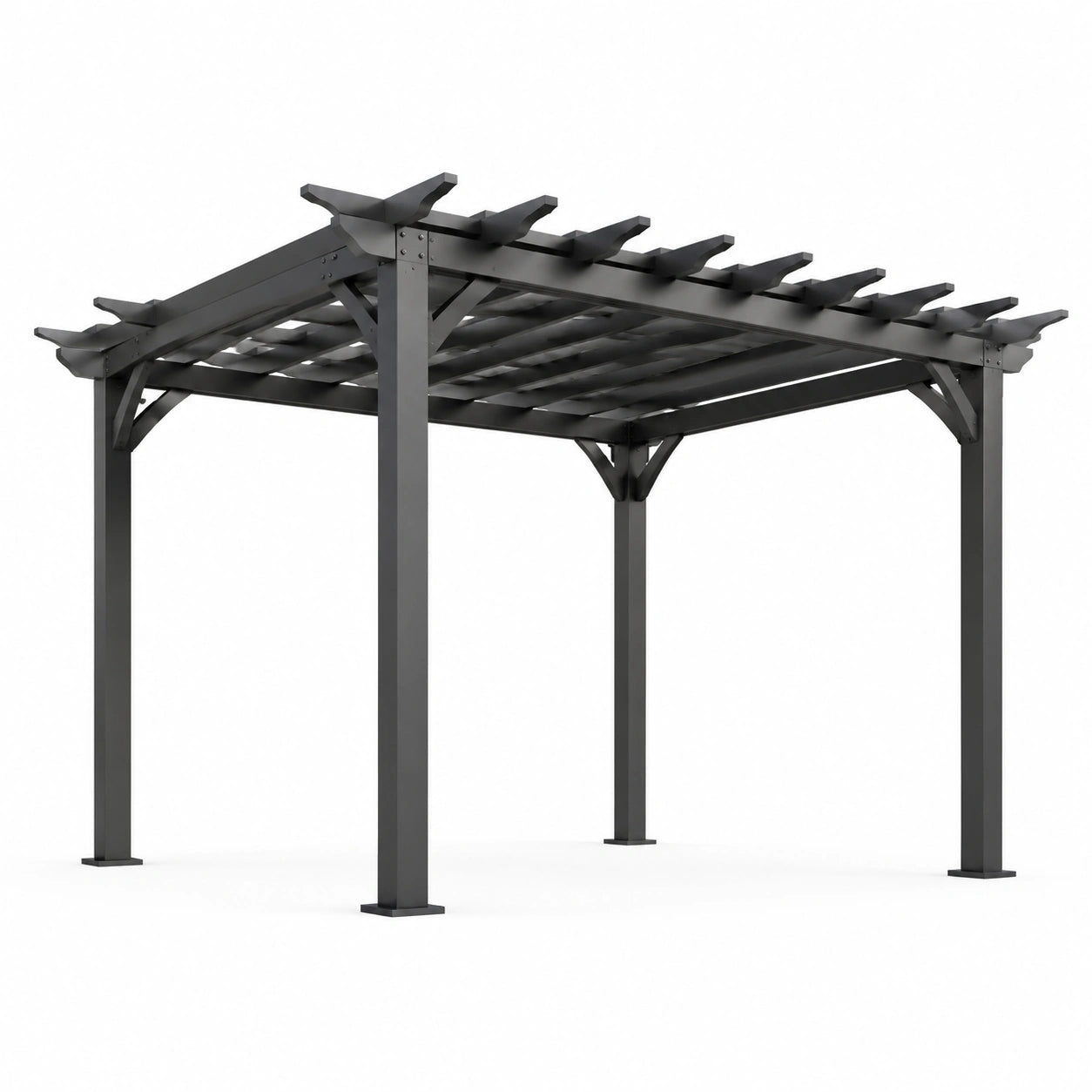 Pergola en aluminium gris 300x300 cm