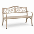 Banc en métal beige pour extérieur