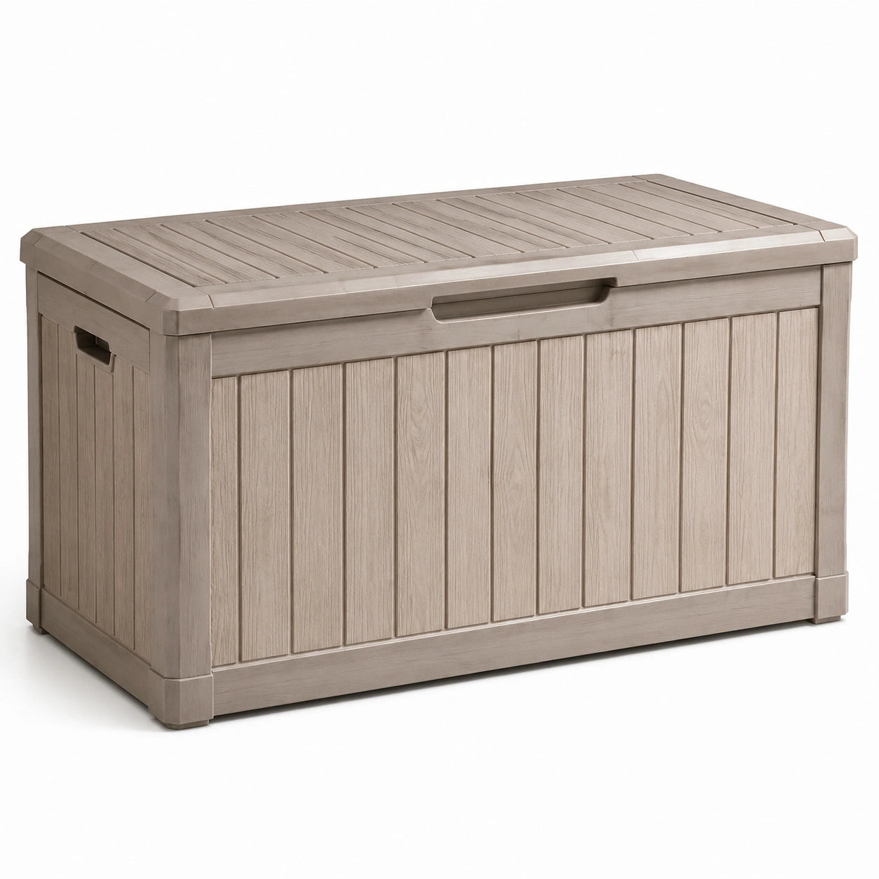 Coffre de rangement en résine beige