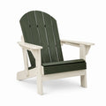 Chaise Adirondack en plastique recyclé vert et beige