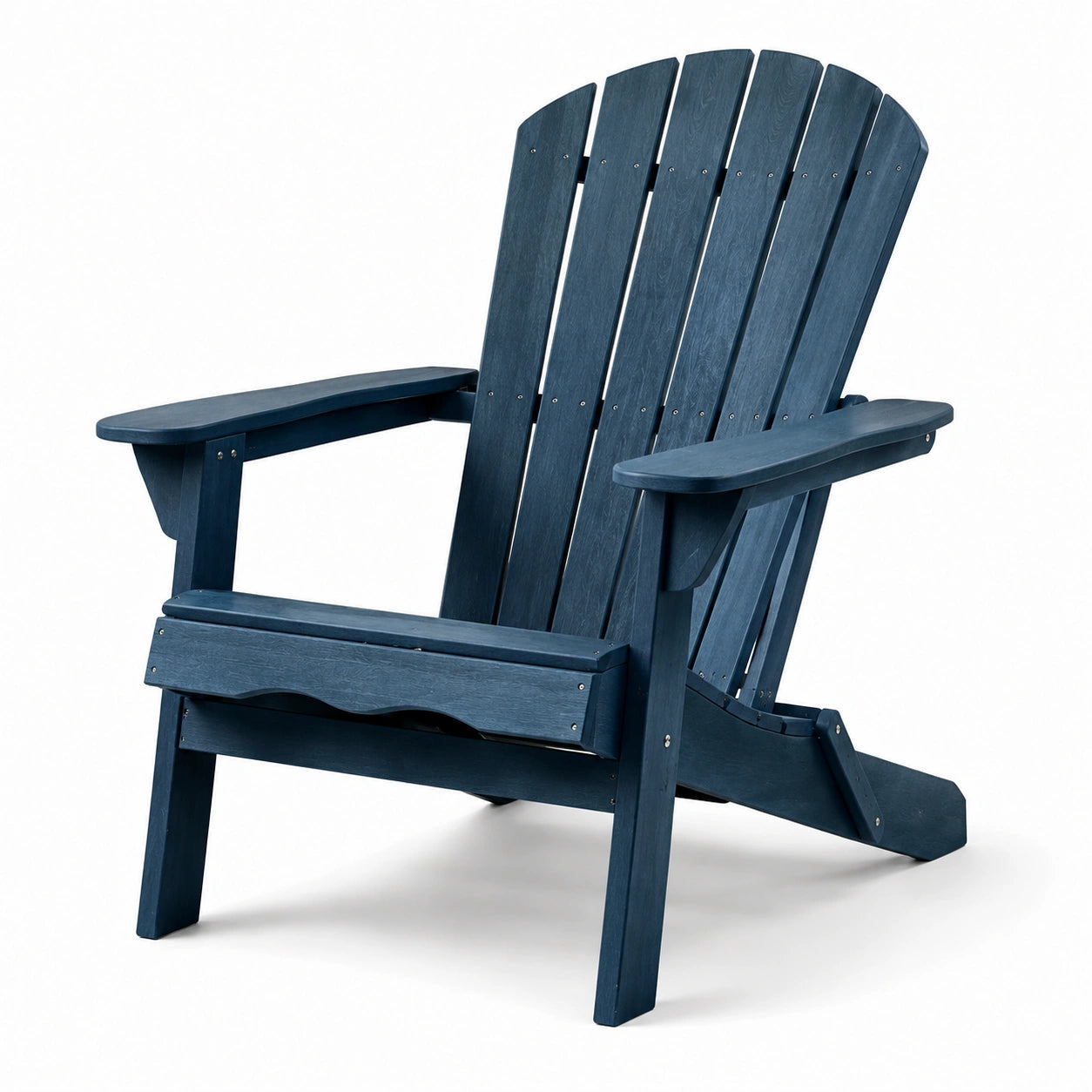 Chaise Adirondack en bois composite bleu